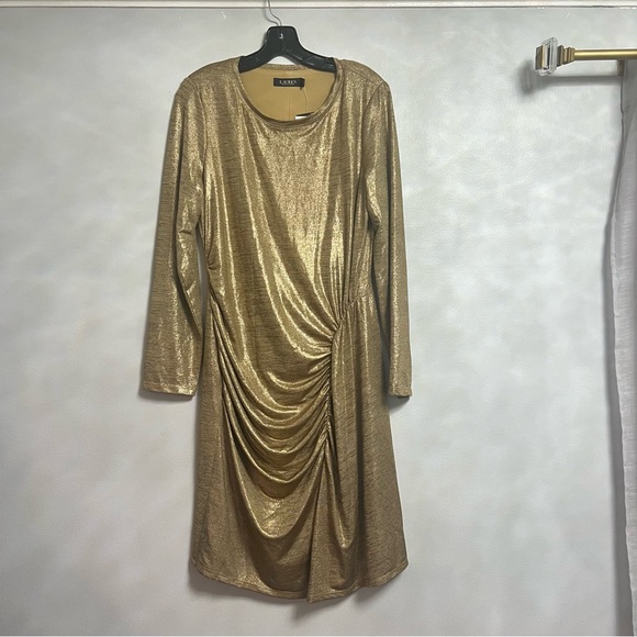 Gold Shimmery Ralph Lauren Dress Gold Dress Laurent Dress Shop Gold  Shimmery Ralph Lauren Dress